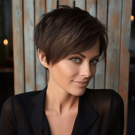 Cute Pixie Haircuts, Chic Hairstyle, Pixie Bob Hairstyles, Longer Pixie Haircut, Short Hair Trends, Hairstyle Trends, Peinados Recogidos, Trends 2023, Pixie Haircuts