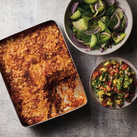 “Air-frying grated tofu gives it a unique texture that’s reminiscent of minced meat,” says recipe developer Zena Kamgaing, who created this vegan Tofu Taco Bake. Grated Tofu, Minced Meat Recipes, Recipes Using Tofu, Tofu Sauce, Steak Kebabs, Taco Wraps, Chipotle Paste, Tofu Tacos, Recipe Developer