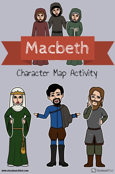 Make it fun and easy for students to keep track of Macbeth characters and their relationships with a character map! Easily customize the information you ask for, print them out to use as worksheets, or use as is! Macbeth Characters, Macbeth Lessons, Macbeth William Shakespeare, Uk School, Ap Statistics, Shakespeare Macbeth, Educational Theories, Activity For Students, Teaching Shakespeare