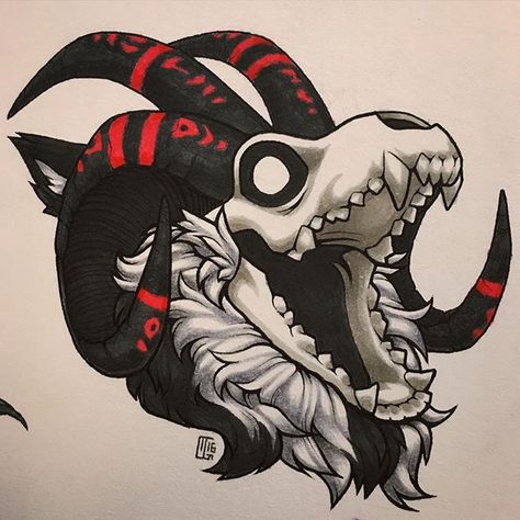 Not by me, do not own this. All appreciation goes to the original artist : on Instagram @Ferwildr Dog Skull, Creepy Drawings, Skull Drawing, Mythical Creatures Art, Creepy Art, Wolf Dog, Creature Concept Art, Wolf Art, Dog Pin