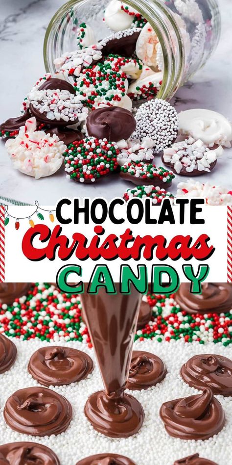 Chocolate Christmas Candy Easy Holiday Recipes Christmas, Chocolate Christmas Candy, Cookies Photo, Christmas Candy Easy, Easy Christmas Candy Recipes, Christmas Candy Homemade, Easy Candy Recipes, Princess Pinky Girl, Christmas Candy Gifts