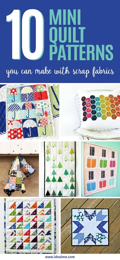 Quilt Sewing Room, Small Quilt Projects, Mini Quilt Patterns, Miniature Quilts, Scrap Fabric, Wall Quilts, Patch Quilt, Quilted Wall Hangings, Mini Quilts