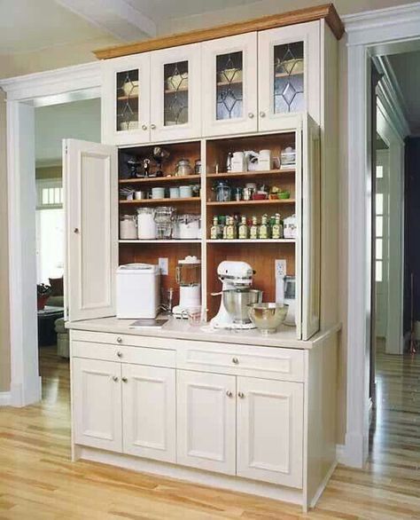 Love this! Bakers Cabinet, Baking Center, Desain Pantry, Kabinet Dapur, Built In Cabinet, Pantry Design, Kitchen Redo, Updated Kitchen, Kitchen Remodel Idea