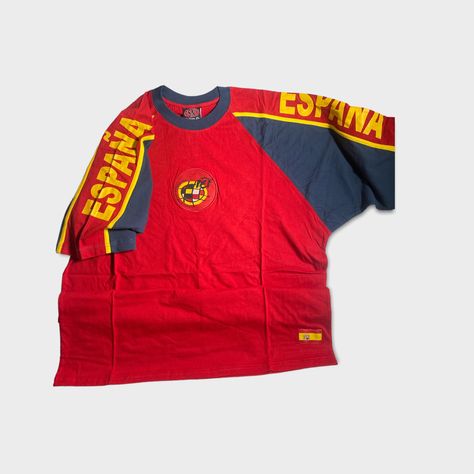 Spain Football Shirt  Espana soccer 100% cotton' premium quality Mens XL SHIRT Spain Shirt, Spain Clothing, Spain Football, Silly Clothes, Football Top, Cool Outfits For Men, Mens T Shirts, Cute Everyday Outfits, Mens Shirt