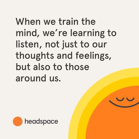 The smallest things can make the biggest difference. Put aside a few minutes for your mind today. Headspace Meditation, Sleep Better, Mindfulness Quotes, Thoughts And Feelings, A Quote, Helping People, Ash, Meditation, Sleep