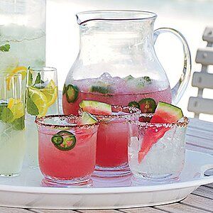 Watermelon Jalapeno Margarita, Margarita Pitcher, Jalapeno Margarita, Batch Cocktails, Beach Cocktails, Frozen Margaritas, Watermelon Margarita, Summer Cocktail Recipes, Margarita Recipe