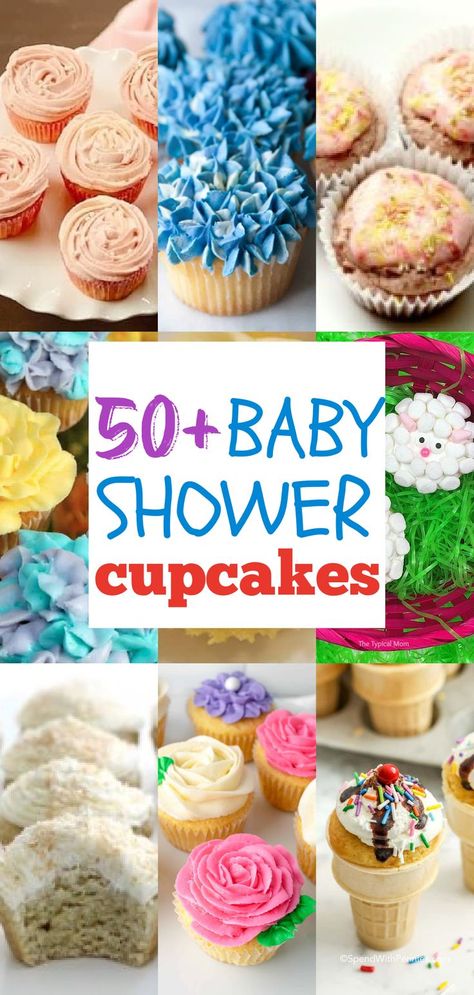 These recipes for DIY baby shower cupcakes will make the perfect dessert to serve at your upcoming festivities. Get creative with our list of ideas, or come up with something custom-made yourself! Baby Boy Shower Cupcake Ideas, Cupcakes For Baby Shower Boy, Boy Baby Shower Cupcake Ideas, Baby Boy Cupcake Ideas, Baby Shower Cupcakes Boy, Baby Shower Cupcakes Girl, Baby Boy Shower Cupcakes, Baby Shower Cupcake Ideas, Baby Shower Cupcakes Neutral