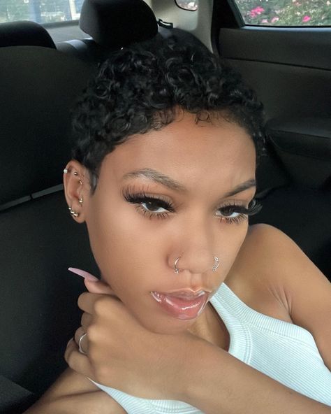 zekaithevillain Big Chop Hairstyles, Finger Waves Short Hair, Headwrap Hairstyles, Black Hair Short Cuts, Short Natural Curly Hair, Natural Hair Short Cuts, Natural Curls Hairstyles, Black Curly Hair, Natural Hair Tips