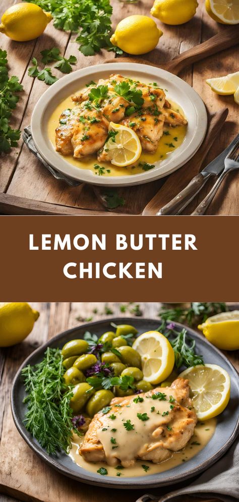 Lemon Butter Chicken is a versatile, flavorful dish that pairs zesty lemon with creamy butter in a luscious sauce. Its rich history and adaptability make it a favorite in home kitchens and gourmet menus alike. Lemon Butter Chicken Breast, Lemon Butter Chicken Recipe, Lemon Butter Chicken, Lemon Butter, Butter Chicken, Chicken Breast Recipes, Chicken Dinner, Kale, Chicken Breast