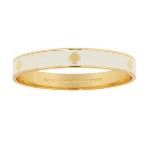 She Designed A Life She Loved. This Gorgeous Enamel Bangle Bracelet Features An Iconic Cut Spade For Signature Kate Spade Classic Style. Hinged Bangle Bracelet With Gold Spades And Enamel Acetate Inset. Signature Logo Engraved On Inside. Hinged Closure 2.5'' Diameter Perfect For Stacking Or Wear Alone. Retail: $68 Ace Of Spades Logo, Vintage Gold Watch, Kate Spade Bracelet, Kate Spade Bangle, Preppy Jewelry, Geometric Bracelet, Rose Gold Bangle, Open Cuff Bracelet, Wrist Jewelry