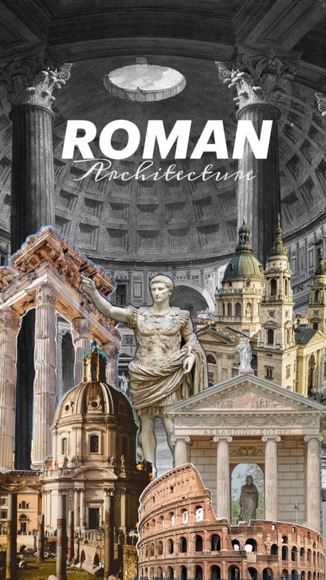 Rome Roman Architecture, Architecture Collage, Classic Architecture, Ancient Rome, Roman Empire, Collage Art, Rome, Monument, Mood Board