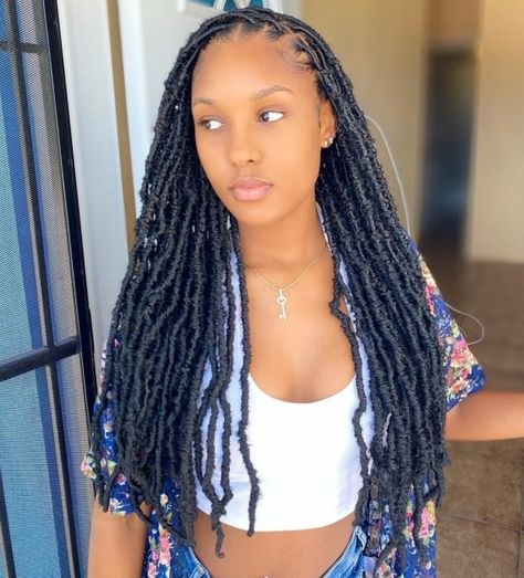 Bohemian Long Soft Locs Soft Locs Extensions, Bohemian Soft Locs, Long Soft Locs, Faux Locs Long, Locs Ideas, Afrocentric Hairstyles, Soft Locs, Boho Nails, Tiny Crochet