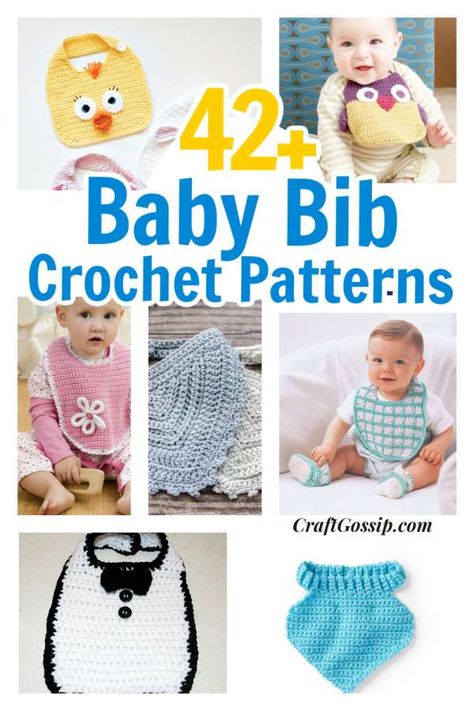 43+ Beautiful Baby Bibs To Crochet – Crochet Bandana Bib Pattern, Messy Baby, Free Baby Patterns, Crochet Baby Bibs, Crochet Bib, Baby Bibs Patterns, Baby Crochet Patterns Free, Bib Pattern, Easy Crochet Baby