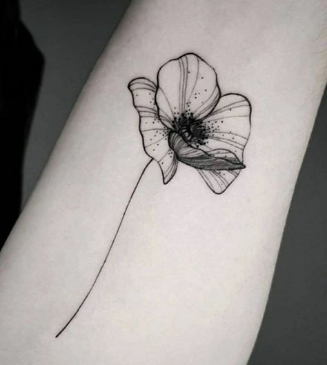 Poppy Tattoo Design, Tattoo Chart, Fingerprint Tattoos, Poppy Flower Tattoo, Pretty Flower Tattoos, Henna Inspired Tattoos, Poppies Tattoo, Floral Tattoo Sleeve, Classy Tattoos