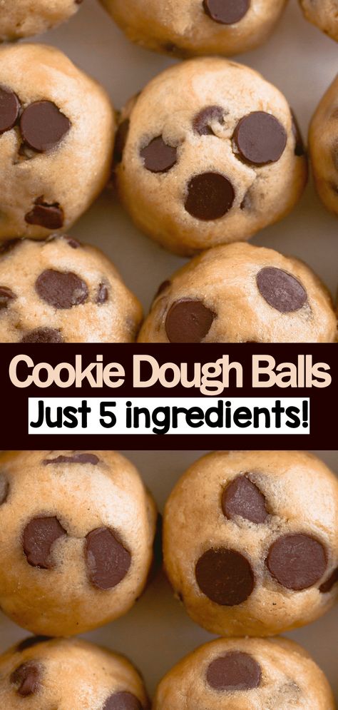 No Bake Chocolate Chip Cookie Dough Balls Recipe Breakfast Cookie Dough Healthy, Healthy Cookie Dough No Peanut Butter, Keto Cookie Dough Balls, Protein Balls Chocolate Chip, No Bake Cookie Dough Balls, Healthy Cookie Dough Protein Balls, Protein Chocolate Chip Cookie Dough, Cookie Dough Balls Healthy, Healthy Chocolate Balls