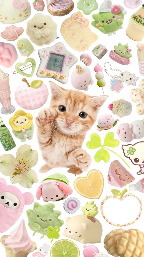 Cute Cat Aesthetic, Wallpaper Iphone Pink, Pink And Green Wallpaper, Cute Iphone Wallpaper Tumblr, Iphone Pink, Iphone Wallpaper Themes, Aesthetic Nature, Phone Layout, Cute Patterns Wallpaper