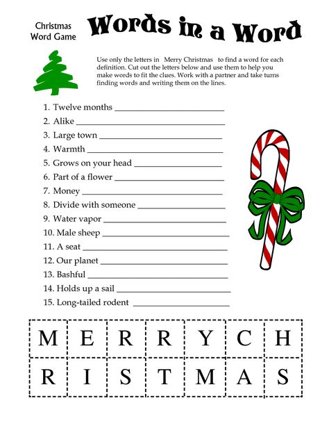 Free Printable Christmas Words Game 2019 | Learning Printable Free Christmas Games, Christmas Games For Adults, Xmas Games, Fun Christmas Party Games, Printable Christmas Games, Christmas Trivia, Christmas Worksheets, Games For Adults, Free Printable Games