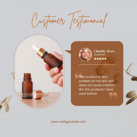 Testimonial Post, Minimalist Skincare, Skincare Instagram, Beige Minimalist, Food Advertising, Skincare Product, Customer Testimonials, Instagram Post Template, Post Templates