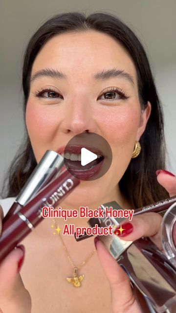 Mexicanbutjapanese on Instagram: "I love @clinique black honey 🍯" Clinique Black Honey Mascara, Clinique Black Honey Blush, Clinique Black Honey Makeup Look, Black Honey Blush, Black Honey Makeup Look, Black Honey Clinique, Clinique Blush, Clinique Black Honey, Perfect Lip Color