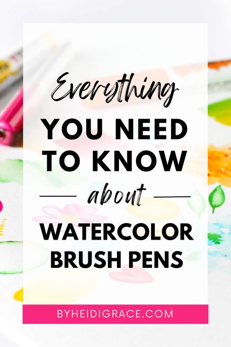 Watercolor Brush Pens, Water Color Markers, Homemade Watercolors, Best Watercolor Brushes, Coloring Brush Pen, Water Brush Pen, Watercolor Markers, Brush Pen Art, Watercolor Brush Pen