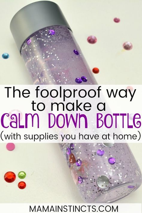 Glitter Sensory Bottles, Calming Bottle, Calming Jar, Calm Down Jar, Calm Down Bottle, Sensory Bottle, Inkscape Tutorials, Diy Montessori, Sensory Crafts