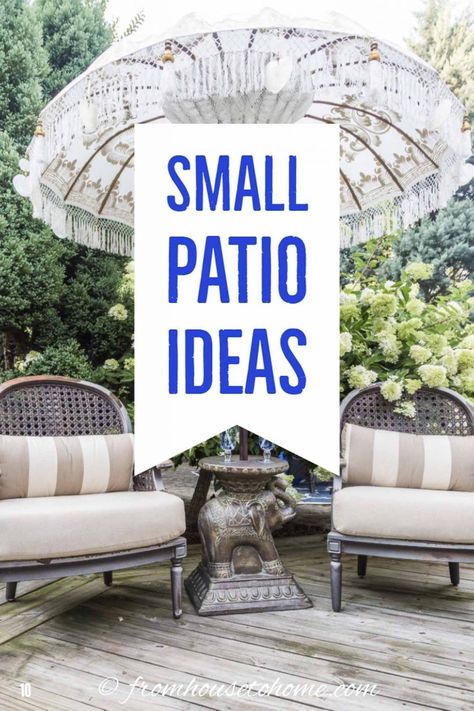 Tiny Deck, Summer Deck Decor, Small Patio Ideas On A Budget, Small Patio Ideas, Small Patio Decorating Ideas, Outdoor Deck Decorating, Deck Or Patio, Outdoor Bars, Small Patio Decor