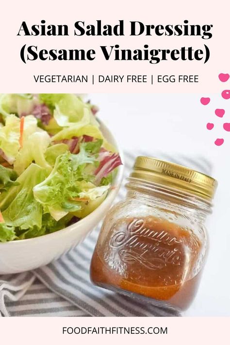 Asian Sesame Vinaigrette Dressing Recipe, Sesame Oil Salad Dressing, Soy Vinaigrette Dressing, Sesame Salad Dressing Recipes, Sesame Oil Dressing, Asian Vinaigrette Dressings, Korean Salad Dressing Recipe, Vietnamese Vinaigrette, Korean Salad Dressing