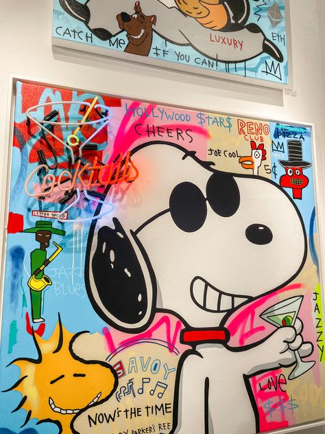 Graffiti Style Canvas Art, Graffiti Murals Ideas, Canvas Graffiti Art, Hypebeast Painting Canvas, Grafitti Painting, Graffiti People, Pop Art Aesthetic, Disney Pop Art, Graffiti Murals