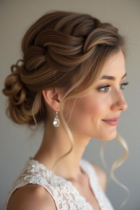 Updo Hairstyles For Mother Of The Bride, Hair Updos For Weddings, Elaborate Updo, Updo Bridal Hairstyles, Bride Hair Updo, Elegant Bridal Updo, Hair Updo Ideas, Professional Updo, Bridesmaid Looks