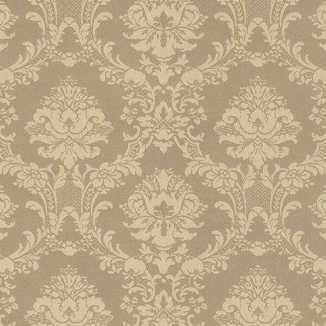 Charlton Home Cael 32.7' L x 20.5" W Wallpaper Roll | Wayfair Gold Damask Wallpaper, Vinyl Roll, Grey Dining Room, Classic Wallpaper, Trellis Design, Vinyl Rolls, Floral Damask, Damask Wallpaper, Damask Print