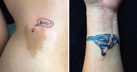 Birthmark Tattoo, Alive Tattoo, Tattoo Over Scar, Mark Tattoo, Scar Tattoo, Skin Art, Get A Tattoo, Body Mods, Heart Tattoo