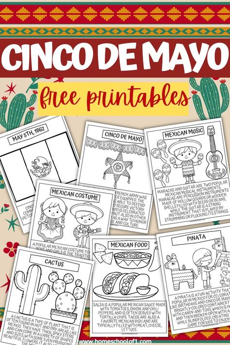 CINCO DE MAYO PRINTABLES Free Printables For Kids, Letterhead Paper, Printables For Kids, Mexican Flags, 5 De Mayo, Art Curriculum, Cultural Celebration, Cultural Activities, Mexican Culture