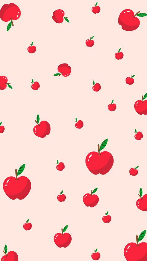 Candy Apple Wallpaper, Apple Asthetics Wallpaper, Apple Fruit Wallpaper Aesthetic, Pomme Aesthetic, Apple Background Wallpapers, Apple Fruit Wallpaper, Red Apple Art, Apples Wallpaper, Teacher Wallpaper