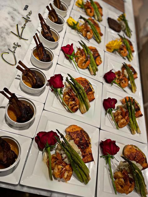 Husband Appreciation Dinner, Plated Wedding Food, Wedding Food Plated Dinner, Wedding Dinner Plate Food, Wedding Dinner Ideas Food Plated, Wedding Dinner Ideas Food Receptions, Wedding Plated Dinner Ideas, Plated Wedding Dinner Ideas, Wedding Food Black People