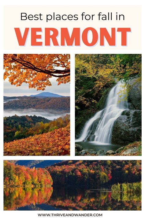 Discover the wonders of Vermont in the fall with The Ultimate Guide to Vermont in the Fall! Immerse yourself in breathtaking foliage, charming towns, and outdoor adventures. Plan your perfect getaway with insider tips, must-visit attractions, and hidden gems. From scenic drives to hiking trails, our guide has it all. Experience the vibrant colors, indulge in seasonal delicacies, and capture unforgettable moments. For an authentic Vermont experience, visit thriveandwander.com Places To Visit In Vermont, Vermont In The Fall, Fall In Vermont, Vermont Vacation, Vermont Fall, New England Road Trip, Charleston Travel, Fall Road Trip, Fall Vacations