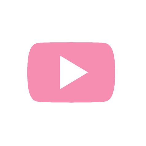 Cute Ios Icons Pink, Pink And White Youtube Icon, Ios Theme App Icon Pink, Iphone Icon Ideas Pink, Ios Pink Icons, Pink And White Icons For Apps, Cute Youtube Icon, Cute Ios Icons, Widget Ideas Pink