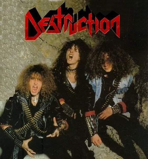 DESTRUCTION Destruction Band, Music Art Painting, Heavy Metal Art, Battle Jacket, Band Pictures, Heavy Metal Music, Band Photos, Music Photo, Thrash Metal