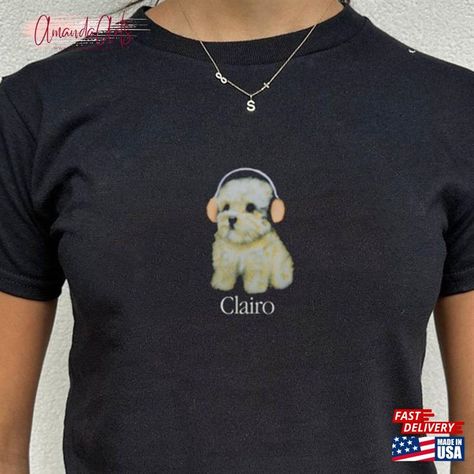 Clairo Dog Inspried Shirt Y2k Sweatshirt T-Shirt Check more at https://amandaarts.com/product/clairo-dog-inspried-shirt-y2k-sweatshirt-t-shirt/ Clairo Shirt, Y2k Sweatshirt, Shirt Y2k, Dog Print, Dog Shirt, Print Shirt, Baby Tee, Style Board, Christmas List