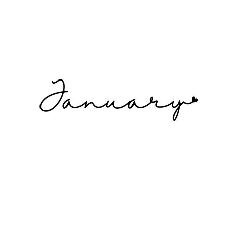 January Word Art, Month Fonts, January Icon, January Birthday Month, January Font, January Clipart, January Pictures, Instagram Divider, Bullet Journal Month