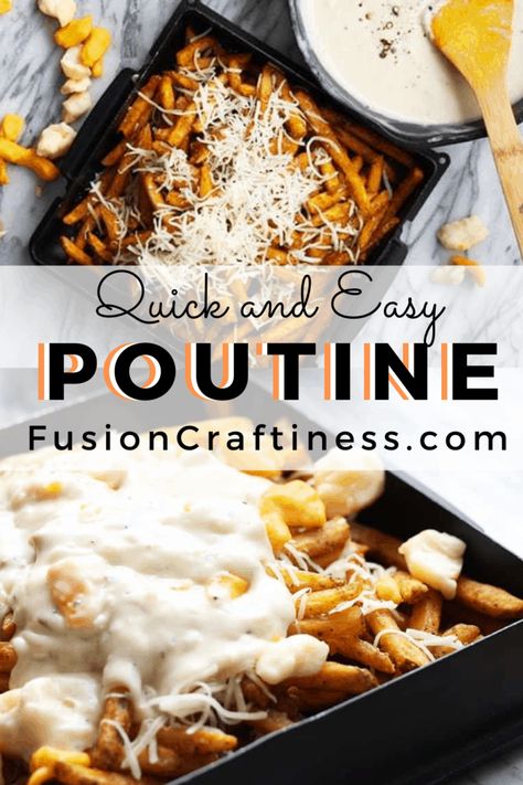 Poutine Recipe Vegetarian, Poutine Gravy Recipe, Homemade Poutine, Southern Gravy, Poutine Gravy, Fries Cheese, Cheddar Cheese Curds, Poutine Recipe, Seasoned Fries