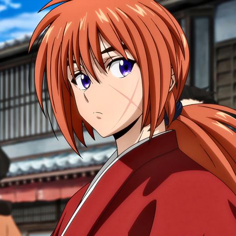 Rurouni Kenshin Pfp, Himura Kenshin Icon, Kenshin Himura Icons, Rouruni Kenshin, Kenshin Le Vagabond, Kenshin Anime, Fall Background Wallpaper, Rurôni Kenshin, Himura Kenshin