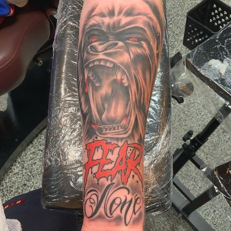 Fear None Neck Tattoo Men, Bible Scripture Tattoos For Men Forearm, Fear Tattoo Men, Fear Nothing Tattoo, Black Tattoos Men, Fear None Tattoo Men, Fear None Tattoo, Outside Forearm Tattoo Men Sleeve, Fear God Tattoo Men