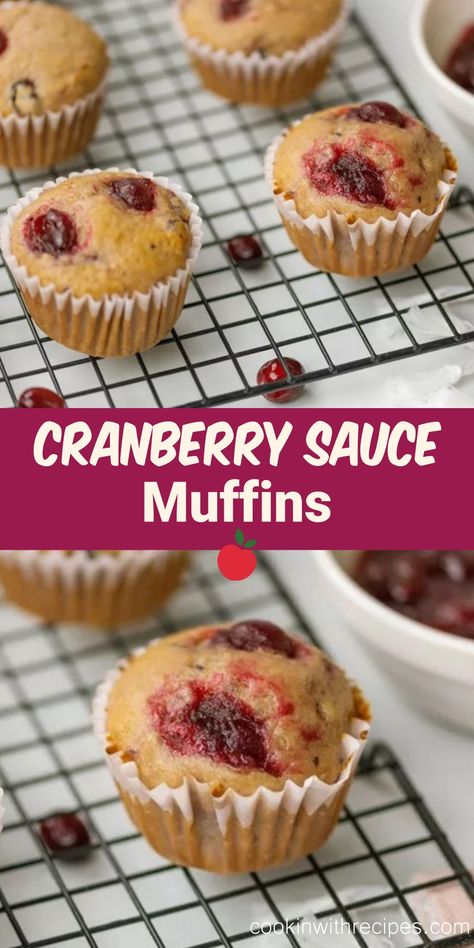 Cranberry Sauce Muffins Recipe - Cooking with Recipes Cranberry Sauce Bars Recipe, Muffins With Leftover Cranberry Sauce, Muffins With Cranberry Sauce, Use Up Cranberry Sauce, Cranberry Muffins With Cranberry Sauce, Canned Cranberry Sauce Muffins, Baking With Cranberry Sauce, Uses For Cranberry Sauce, Canned Cranberry Sauce Recipes Desserts