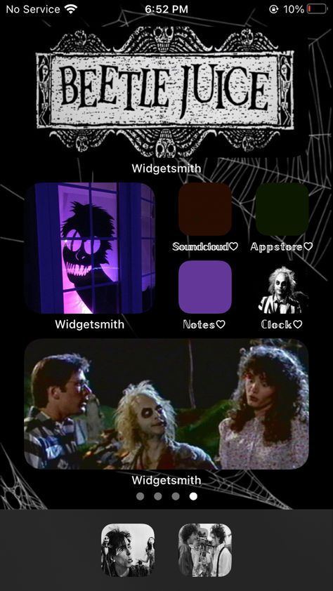 Beetlejuice Iphone Theme, Beetlejuice Phone Theme, Tim Burton Iphone Layout, Tim Burton App Icons, Tim Burton Phone Theme, Tim Burton Lockscreen, Ipad Home Screen Layout Ideas, Halloween Ios, Widgetsmith Ideas