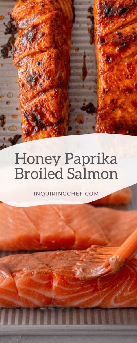 Easiest Way To Cook Salmon, Ways To Make Salmon, Paprika Salmon, Best Way To Cook Salmon, Hospitality Meals, Broiled Salmon Recipes, Oven Salmon, Cook Salmon, Honey Salmon