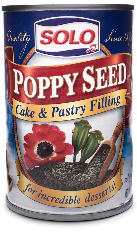 Solo Foods | Solo Poppy Seed Filling Poppy Seed Recipes, Pastry Filling, Poppy Seed Cake Recipe, Poppy Seed Filling, Poppy Cake, Pie Fillings, Seed Cake, Poppy Seed Cake, Cake Pastry