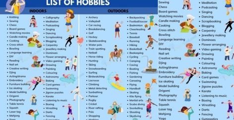 Hobbies Vocabulary English, Place Vocabulary, Everyday Vocabulary Words, Grade 1 Vocabulary List, Describing Places Vocabulary, Flower Arranging Videos, Wake Ideas, Break Dance, Flower Arrangements Diy