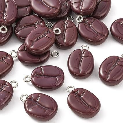 Amazon.com: LiQunSweet 40 Pcs Imitation Food Resin Coffee Bean Charms Bulk for DIY Craft Bracelet Earrings Necklace Keychain Jewelry Making : Arts, Crafts & Sewing Keychain Jewelry, Necklace Keychain, Jewelry Making Charms, Coffee Bean, Coffee Beans, Earring Necklace, Crafts Sewing, Turning, Sewing Crafts