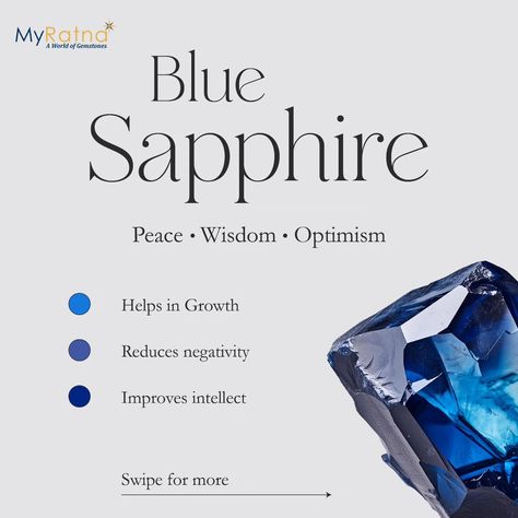 A Blue Sapphire can help if: • You’re struggling with negative thoughts • You could use some good luck • You want to improve your health • You need a boost in trade Facing any of these problems? Check out our website for high-quality Blue Sapphires or book a one-on-one consultation with an expert! [ My Ratna, sapphires, sapphire jewelry, gemstones, sapphire bracelets, astrology, neelam, healing crystals, birth charts, birthstones, fine gems in Udaipur] Sapphire Properties, Blue Sapphire Benefits, Birth Charts, Blue Sapphire Stone, Oil Plant, Udaipur, Birth Chart, Sapphire Jewelry, Healing Crystals