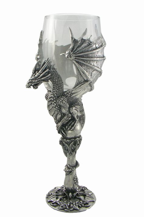 Graeme Anthony Pewter Emperor Dragon Wine Glass Whats Wallpaper, Winged Dragon, Dragon House, Dragon Glass, Witchy Aesthetic, Dragon Decor, Nails Today, Goth Decor, Hollywood Movie